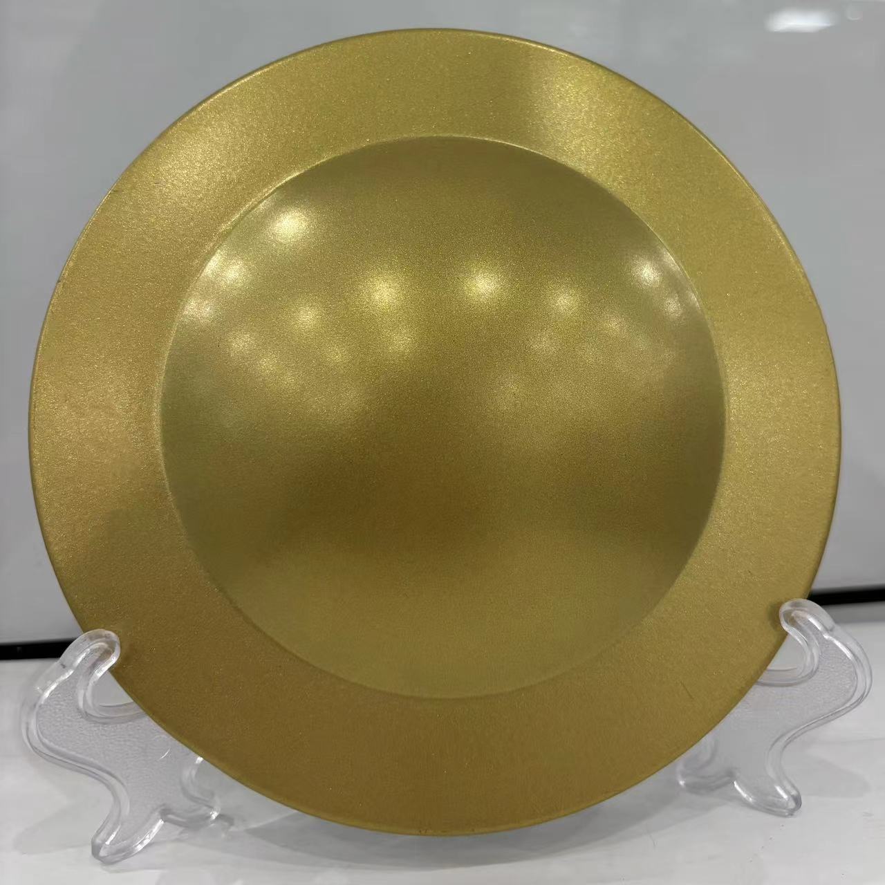 Golden powder coating